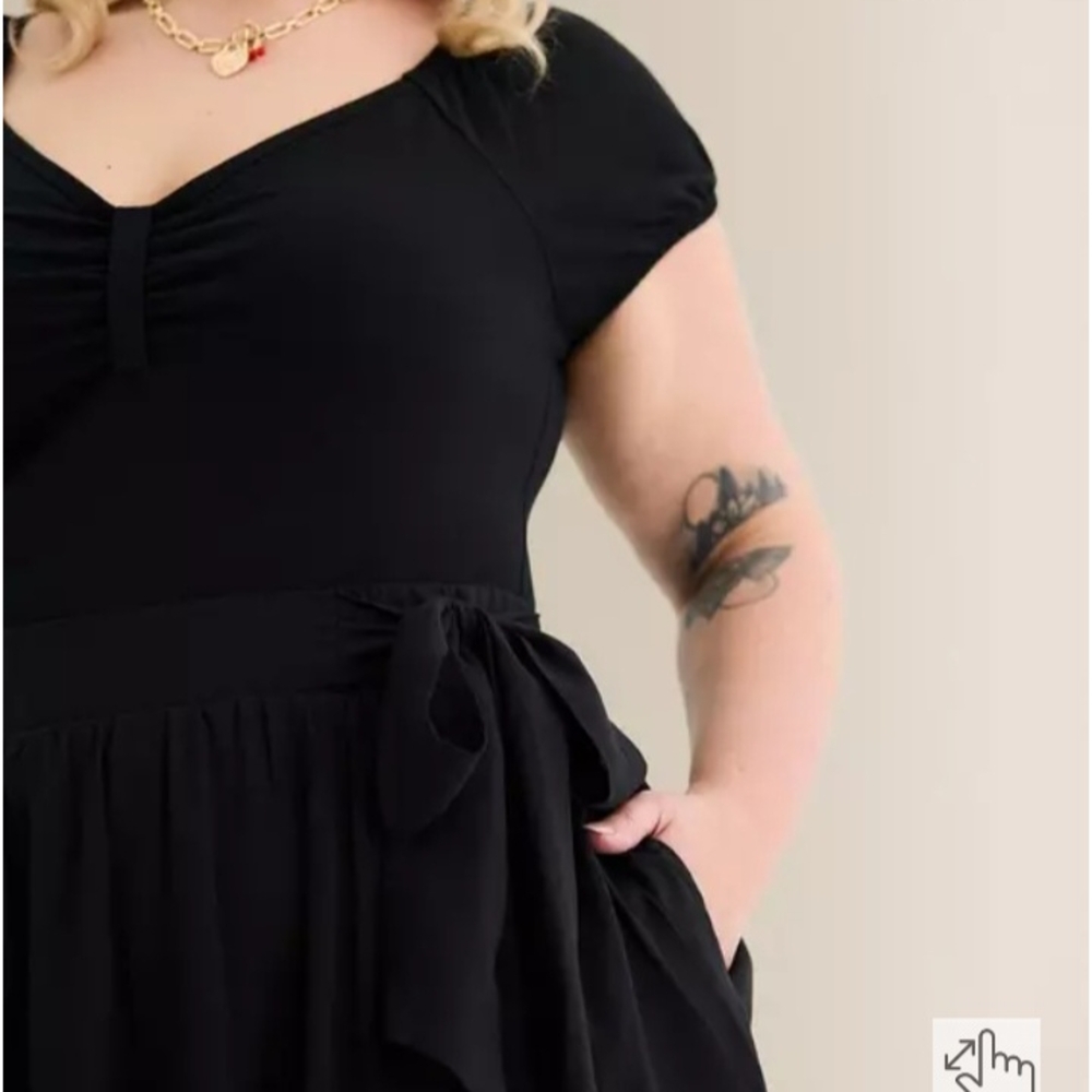 Torrid Black Fit and Flare A-Line Skirt